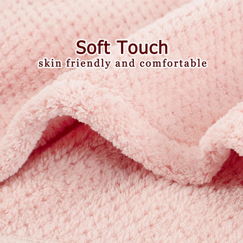 NeDKeN Large Microfiber Hair Towel for Women, gifts for women,Supper Soft Anti Frizz & Quick Dry for Curly Hair, Ultra Absorbent Hair Wrap Towels for Long,Thick,Wet Hair, Mom Gifts, 24x42 Inches(pink) - Image 5